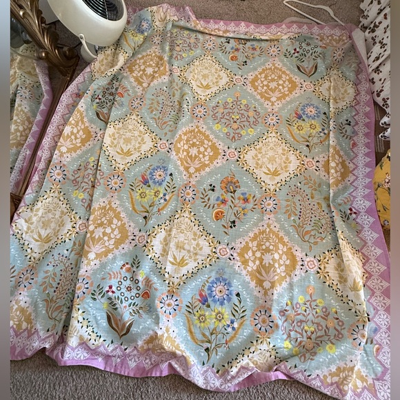 Anthropologie Cotton Floral Shower Curtain - Picture 1 of 3